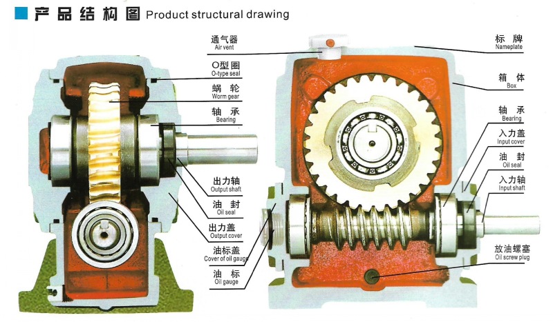wp蝸輪蝸桿減速機裝配圖