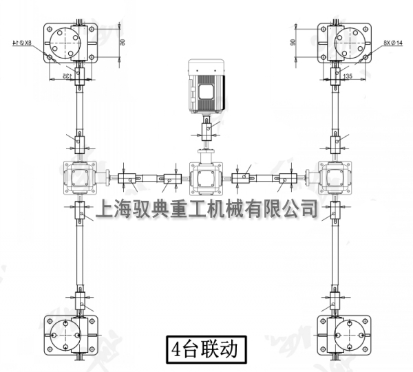 4臺聯動絲桿升降機