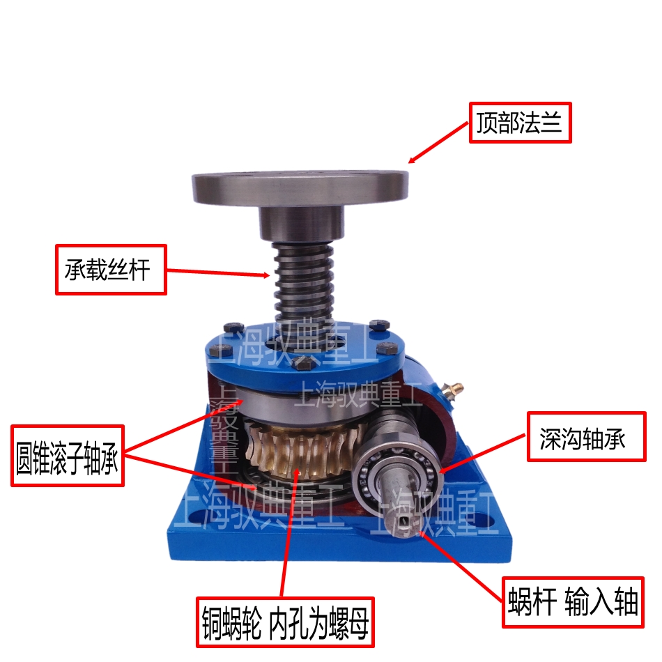 蝸輪絲桿升降機(jī)原理圖