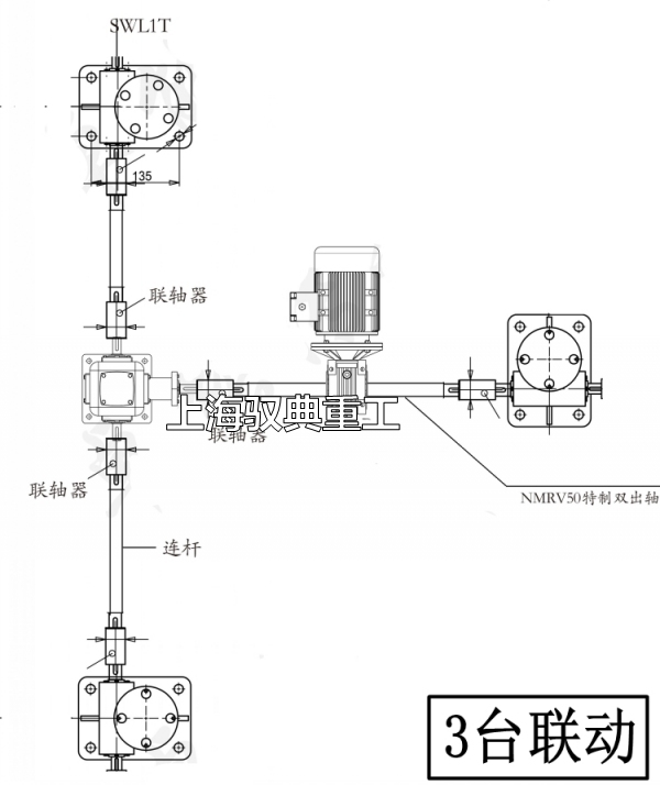 絲桿升降機平臺三臺聯動