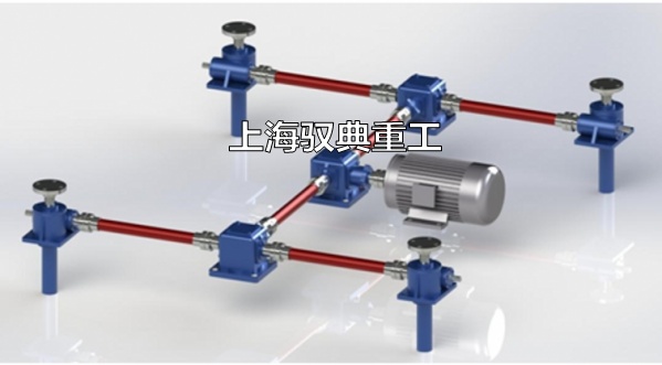 SWL絲桿升降機四臺聯(lián)動同步升降機構(gòu)平臺圖片